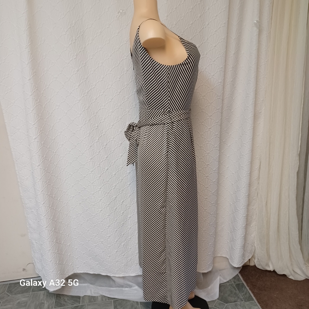 H&M Monochrome Striped Jumpsuit Women Size S - Picture 9 of 16